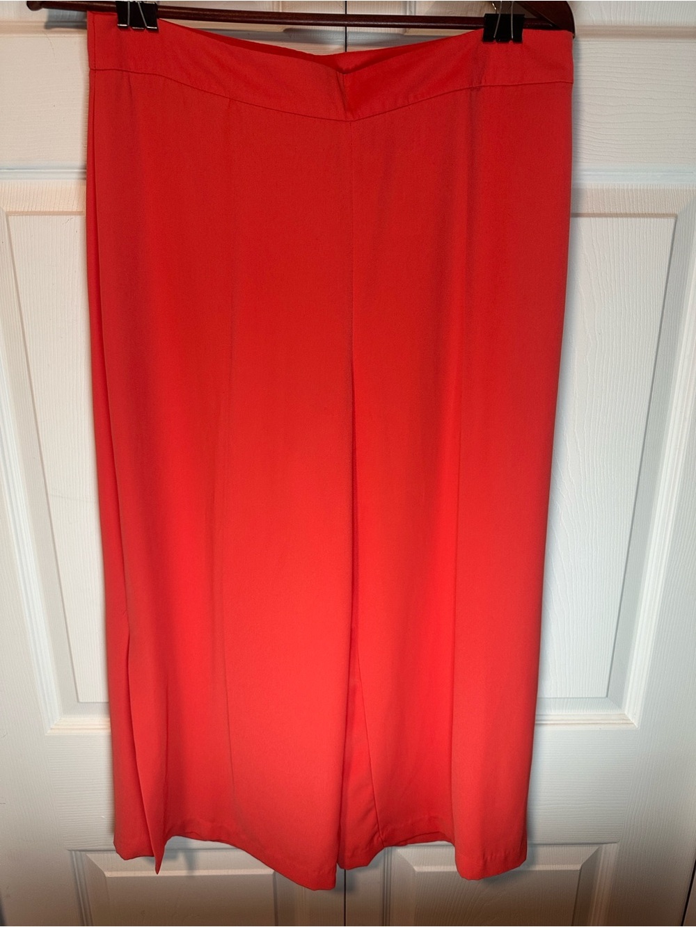 Zara Coral-Red Wide Leg Trousers